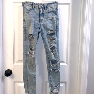 American eagle acid washed ripped jeans